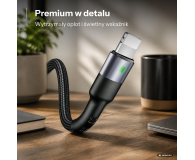 USAMS Kabel pleciony lightning 1m 2A Fast Charging czarny - 1569052 - zdjęcie 2